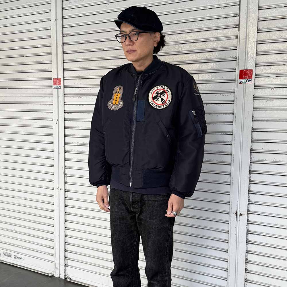 BUZZ RICKSON'S - Type B-15C(MOD.) A.F.BLUE - 34th BOMB.SQ.THUNDERBIRDS - BR15744