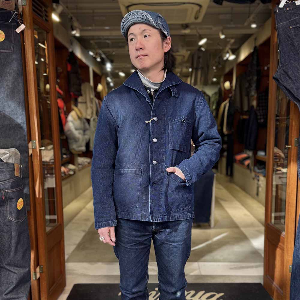 Soundman - Shawl Collar Coverall - Marshaii - Indigo Dyed SASHIKO - 451M-655B