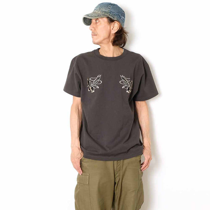 TAILOR TOYO - S/S SUKA T-SHIRT - EMBROIDERED - EAGLE - TT79742
