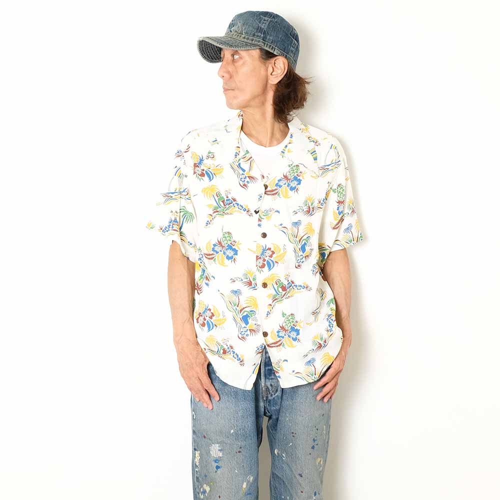 SUN SURF - S/S RAYON HAWAIIAN SHIRT - ISLAND TRIP - SS39620
