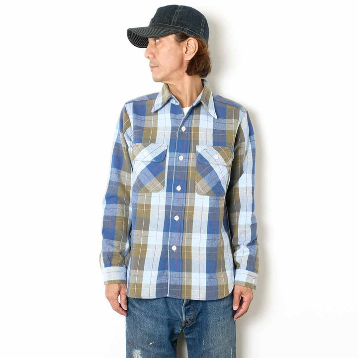 WAREHOUSE - Lot.3104 FLANNEL SHIRTS - E柄 - WH-3104E24