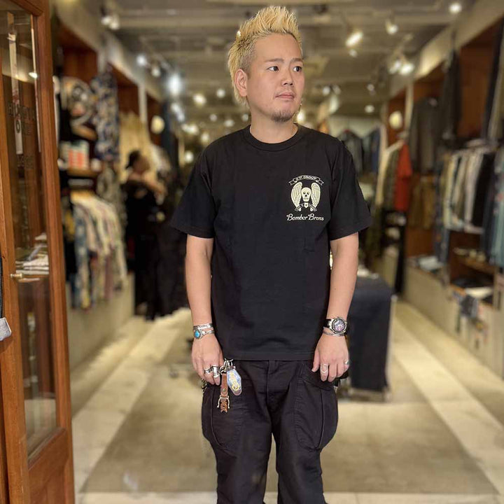 BUZZ RICKSON'S - S/S T-SHIRT - 23rd BOMB. SQ. BOMBER BARONS - BR79778