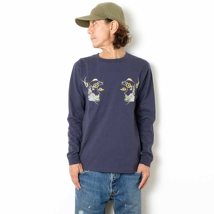 TAILOR TOYO - L/S SUKA T-SHIRT - EMBROIDERED - DRAGON - TT69470