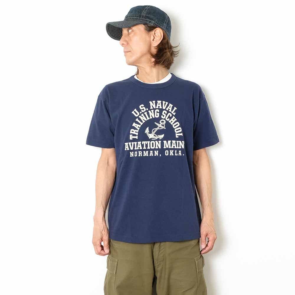 BUZZ RICKSON'S - GOVERNMENT ISSUE T-SHIRT - U.S. NAVAL TRAINING SCHOOL - BR79573