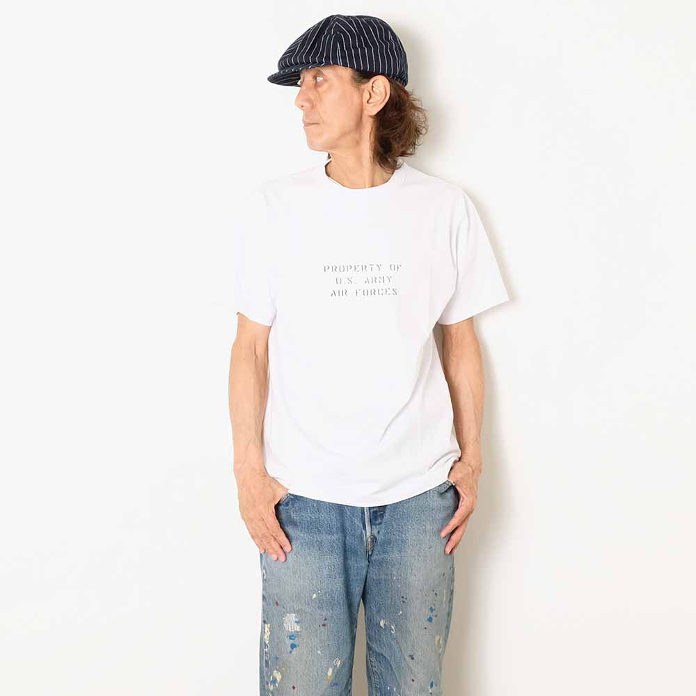 BUZZ RICKSON'S - S/S T-SHIRT - AIR BASE STENCIL - BR79779