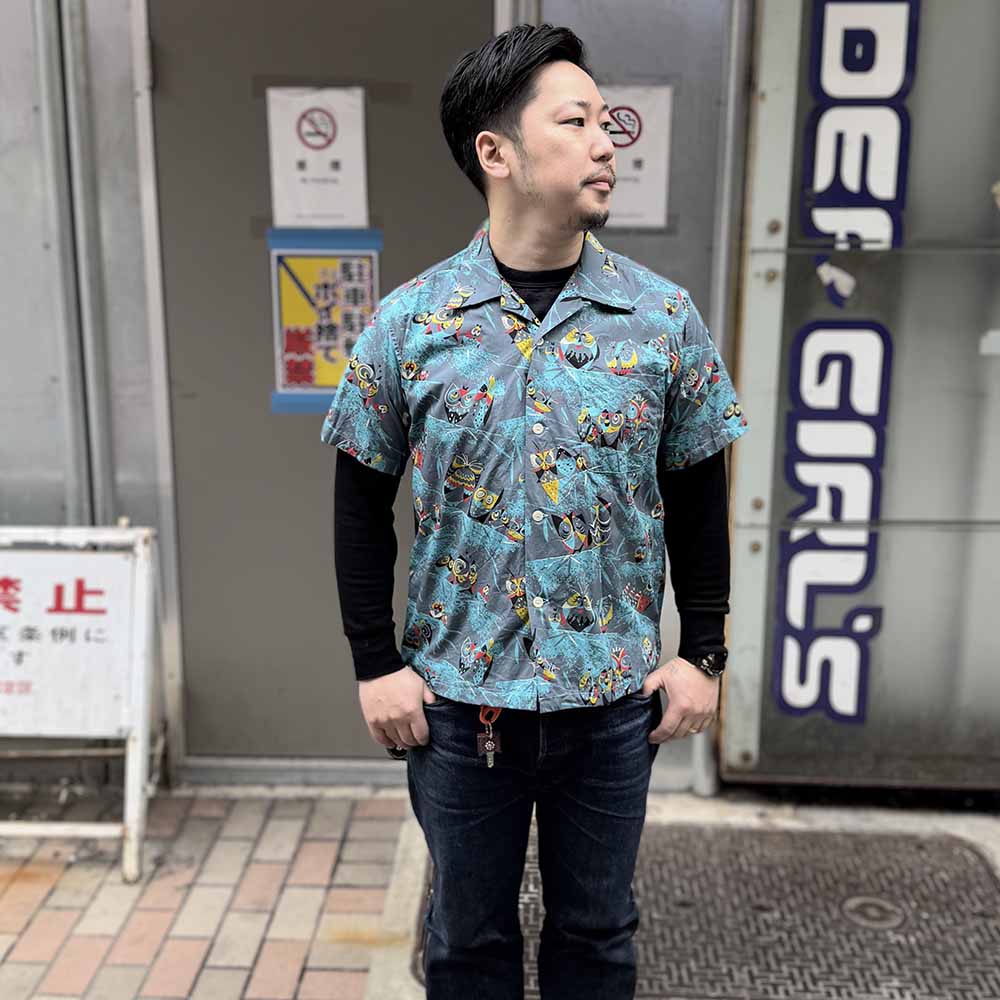 STAR OF HOLLYWOOD - TYPEWRITER COTTON OPEN SHIRT - OWL - SH39494