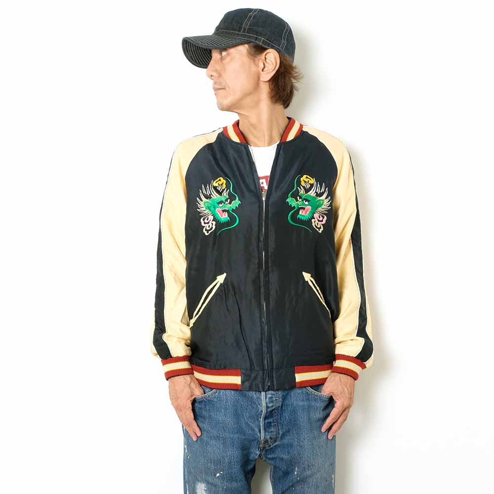 TAILOR TOYO - Acetate Souvenir Jacket - EAGLE ＆ DRAGON x GREEN DRAGON - (AGING MODEL) - TT15545-119