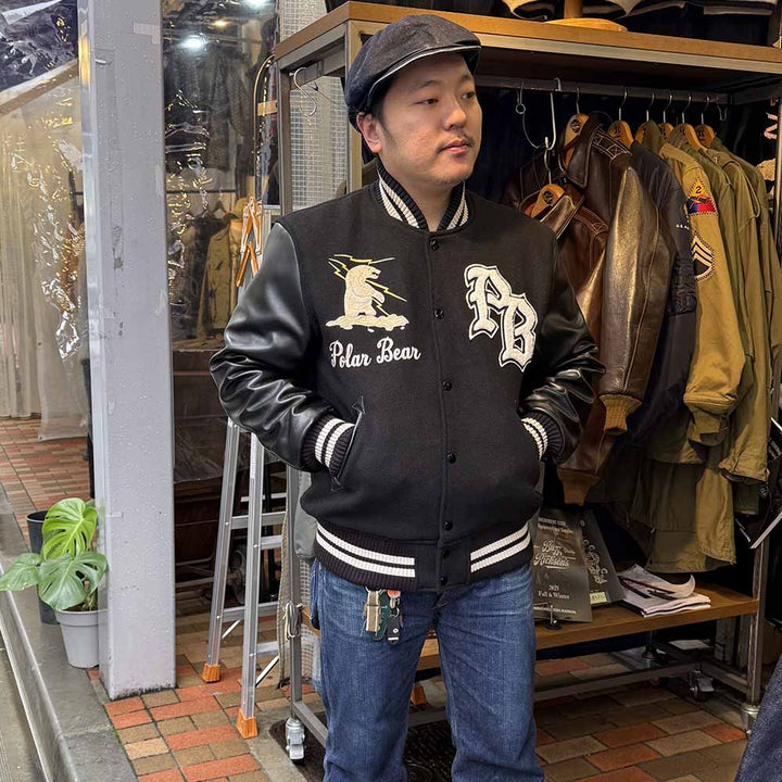 WHITESVILLE - 30oz. WOOL MELTON AWARD JACKET - POLAR BEAR - WV15784