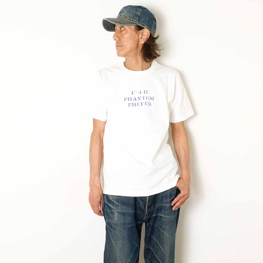BUZZ RICKSON'S - SLUB YARN T-SHIRT - PHANTOM PHLYER - BR79730