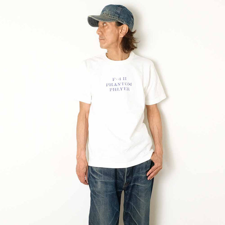 BUZZ RICKSON'S - SLUB YARN T-SHIRT - PHANTOM PHLYER - BR79730