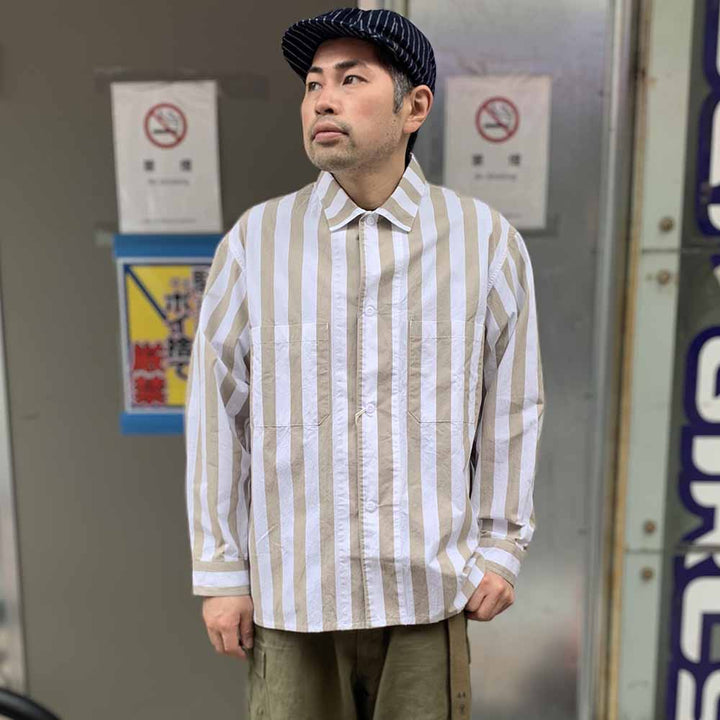 BARNS - WIDE STRIPE L/S SHIRT - BR-24200