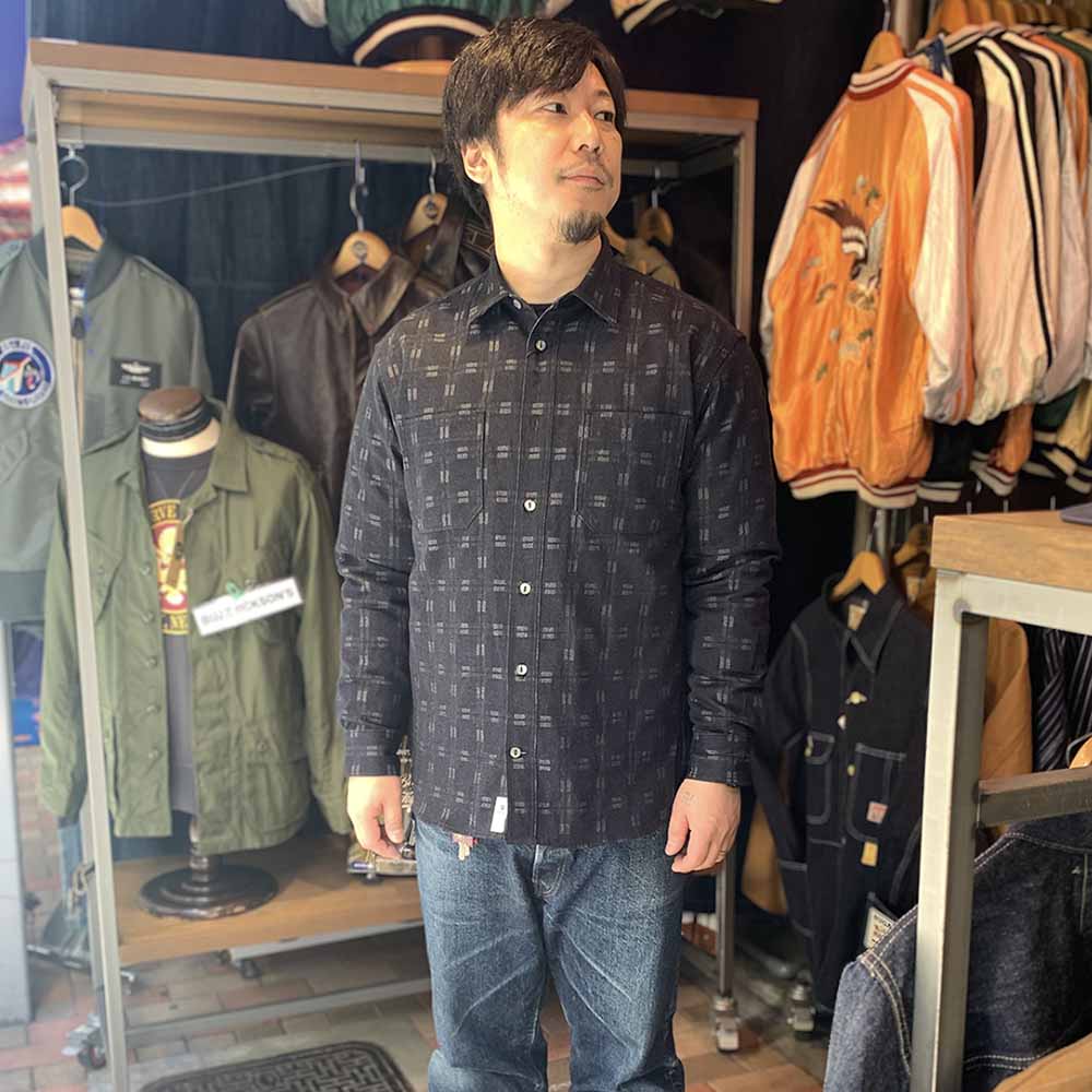 MOMOTARO JEANS - Triple Stitch Cross Check Jacquard Shirt - MXLS1035