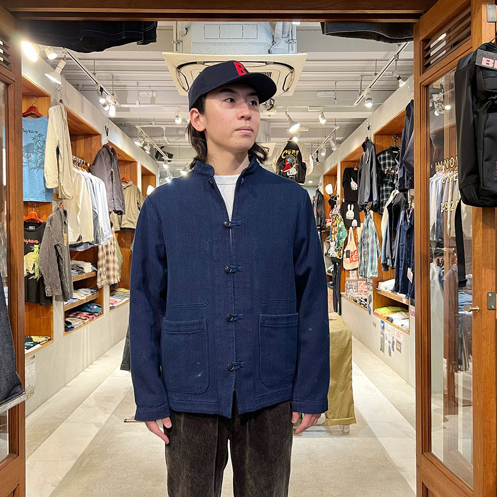 BLUE BLUE JAPAN - Honai(Natural Indigo) Light Sashiko Oriental Jacket - 1007581