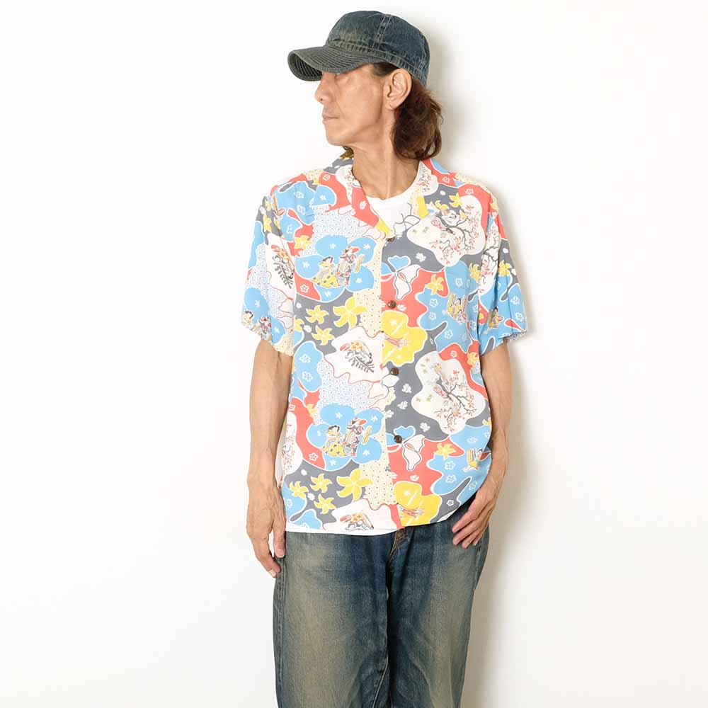 SUN SURF - S/S RAYON HAWAIIAN SHIRT - PARADISE HULA - SS39624