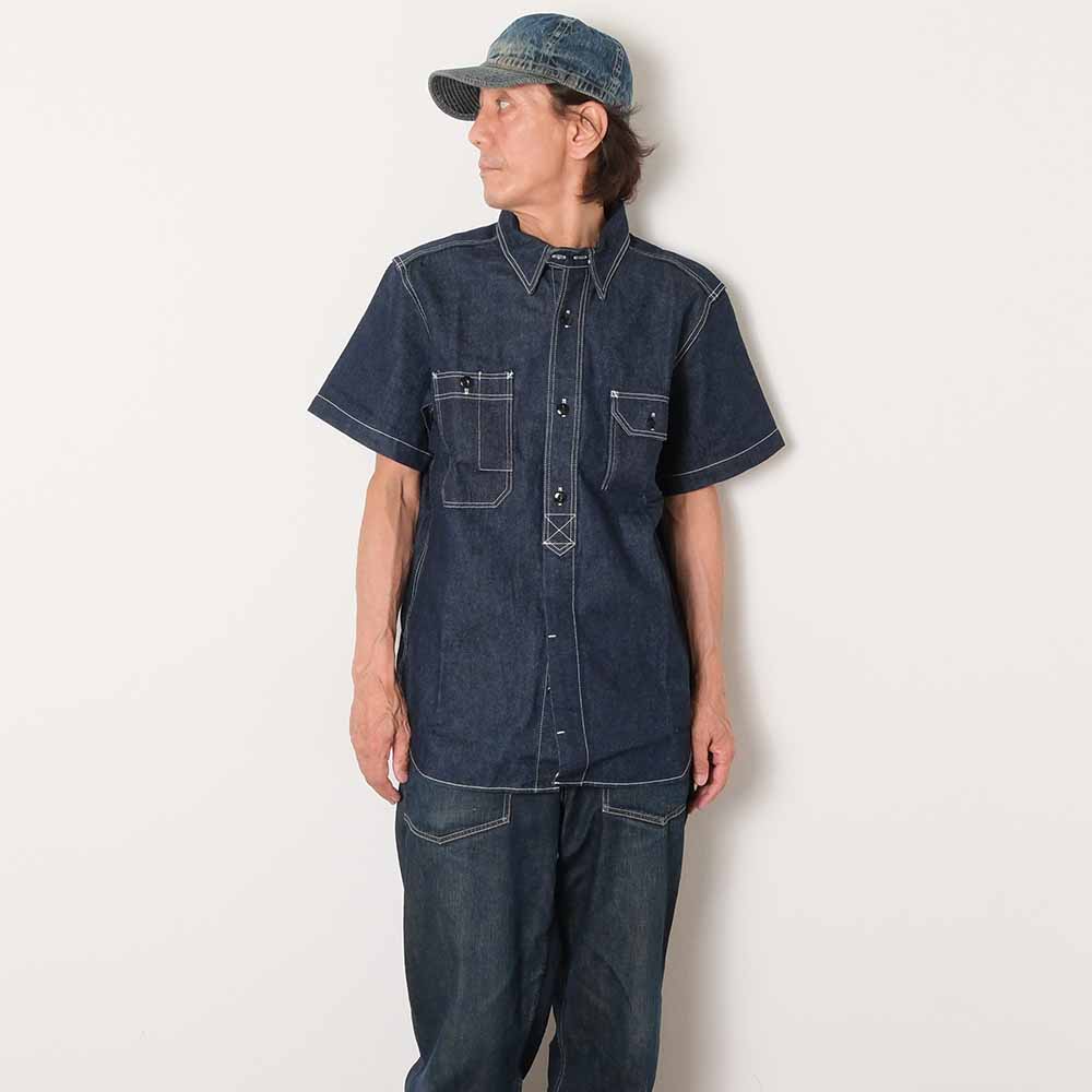 STUDIO D’ARTISAN & SA. - DENIM S/S WORK SHIRT - 5333B-S