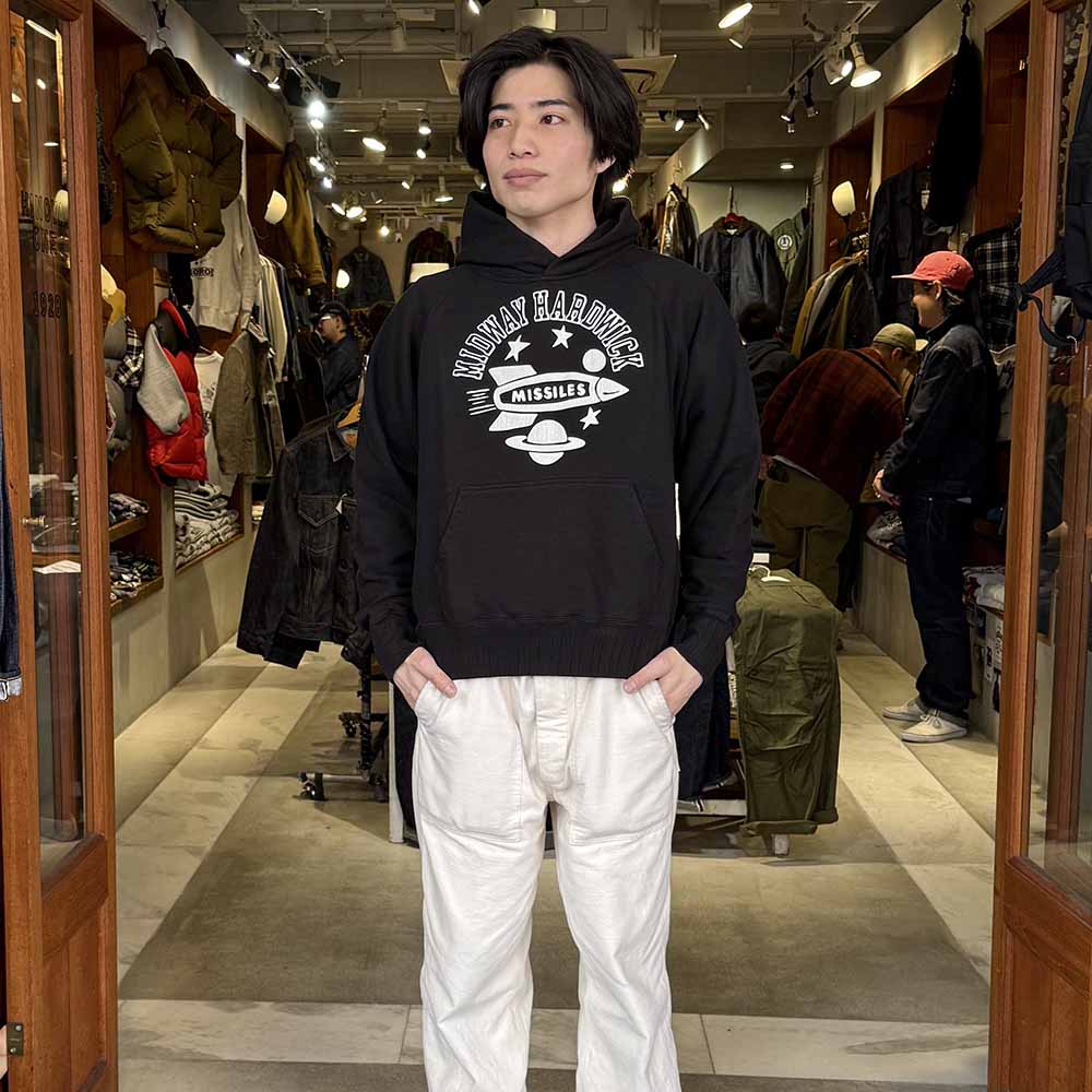 BARNS - AZUMA DROP NEEDLE RIBBED PRINT HOODIE - MIDWAY HARDWICK - BR-25439