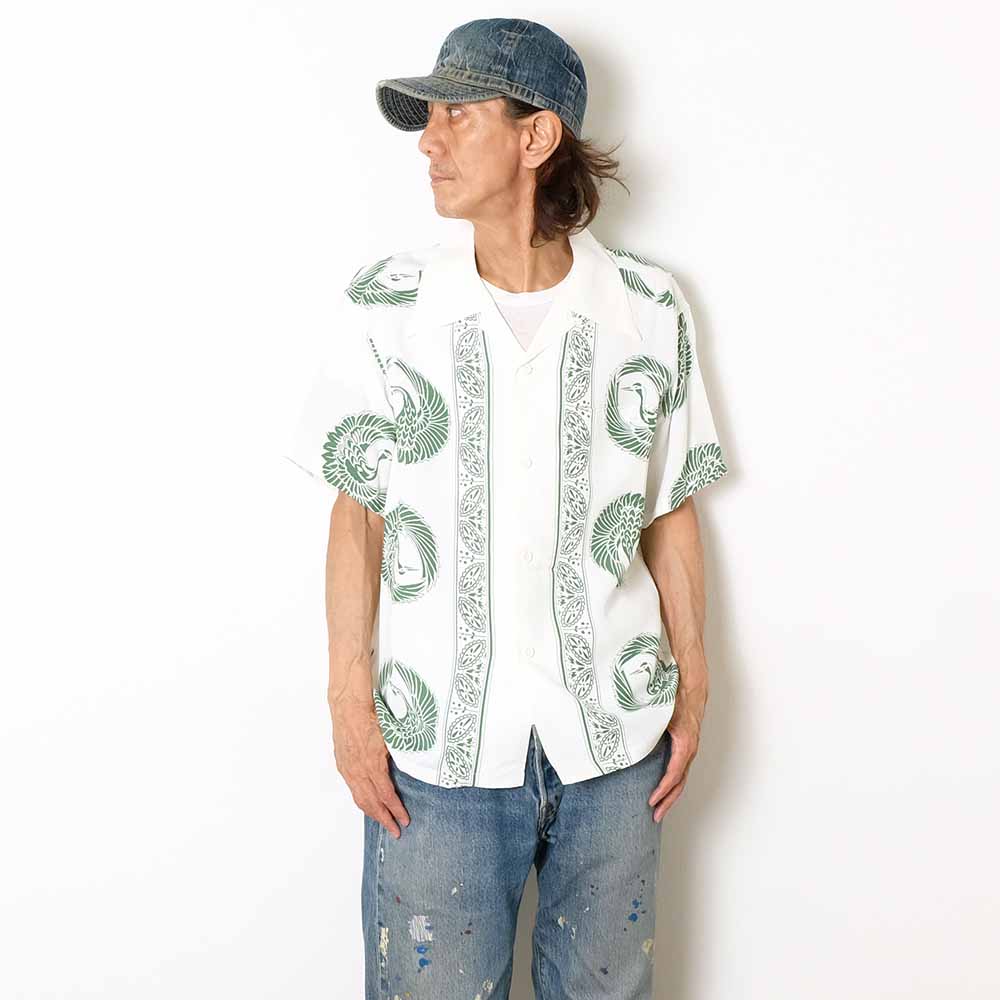 SUN SURF - RAYON HAWAIIAN SHIRT - ORIENTAL BORDER - SS39629
