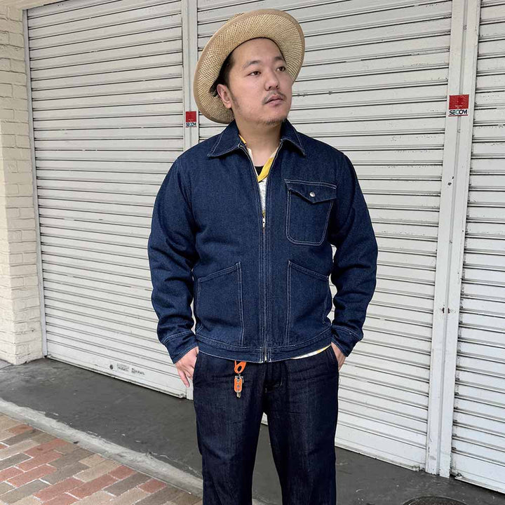 UNIVERSAL OVERALL - DENIM LINER ZIP JACKET - HT2533420