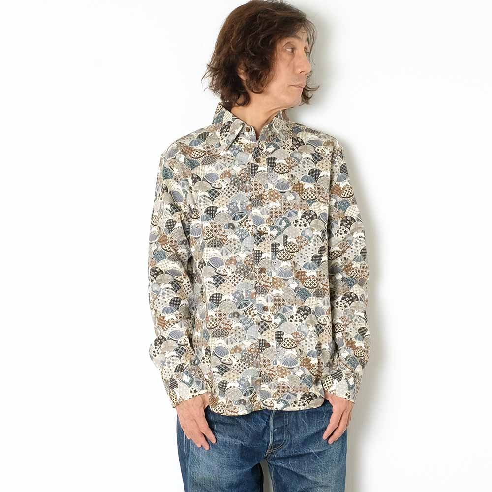 衣櫻 - ブロード素材 - 長袖レギュラーカラーシャツ - 手鞠兎 - SA1594