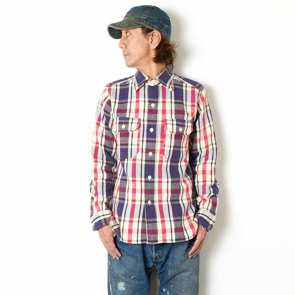 WAREHOUSE - Lot.3104 FLANNEL SHIRTS - D柄 - WH-3104D24