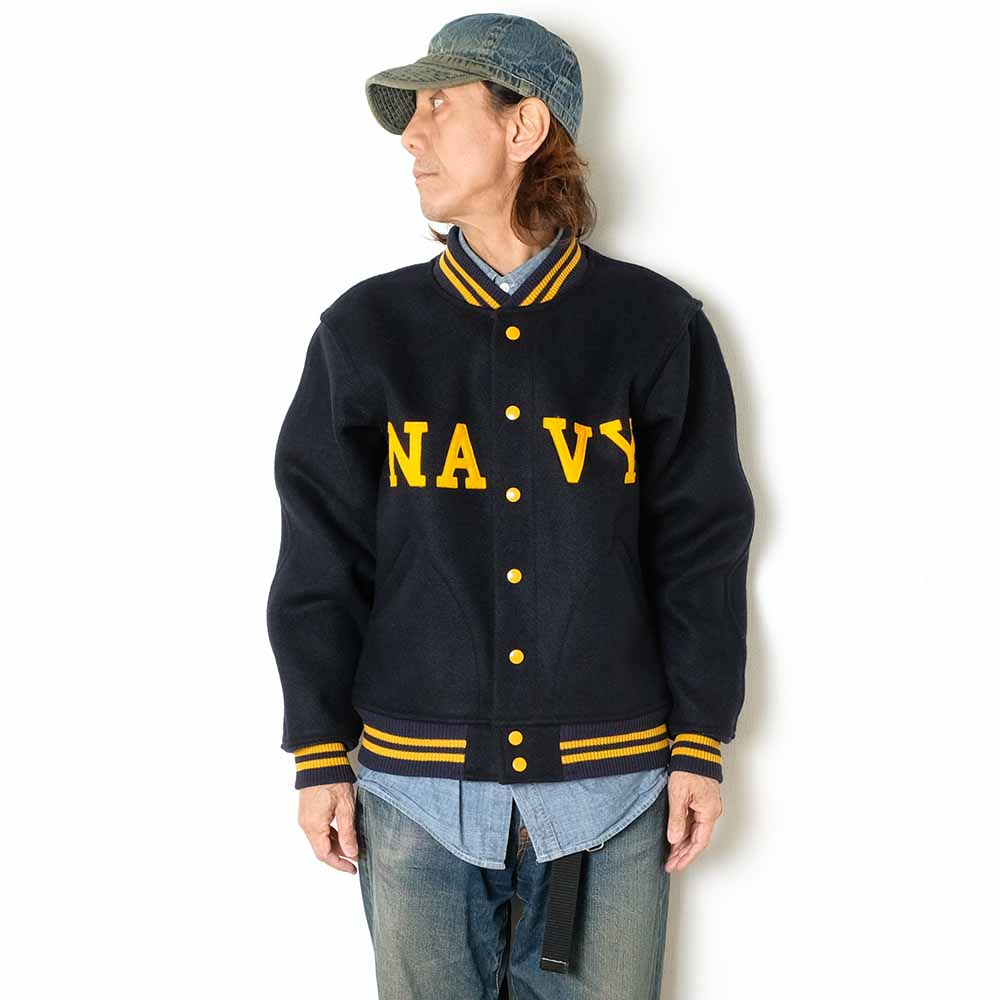 WAREHOUSE - 1950'S NAVY VARSITY JACKET - 2240AP-25 – HINOYA Online