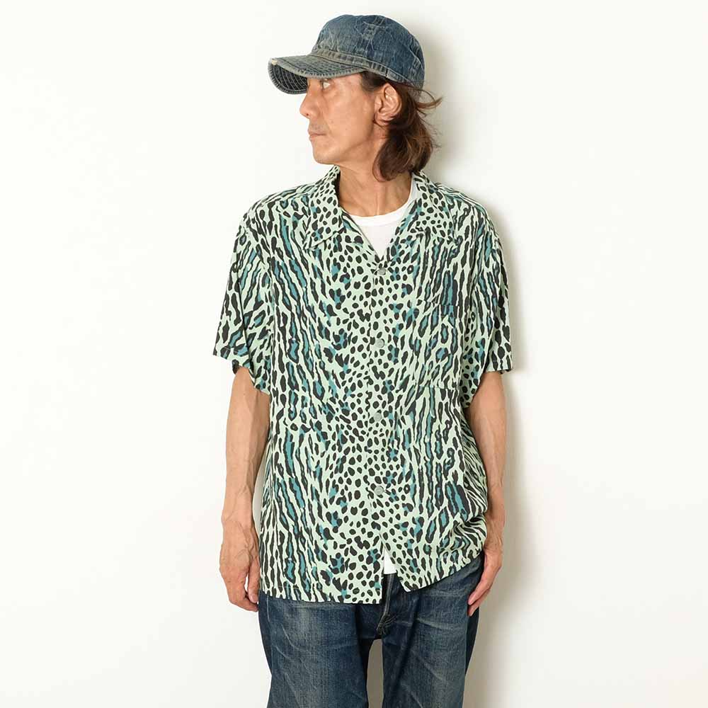 STAR OF HOLLYWOOD - HIGH DENSITY RAYON OPEN SHIRT - OCELOT - SH39708