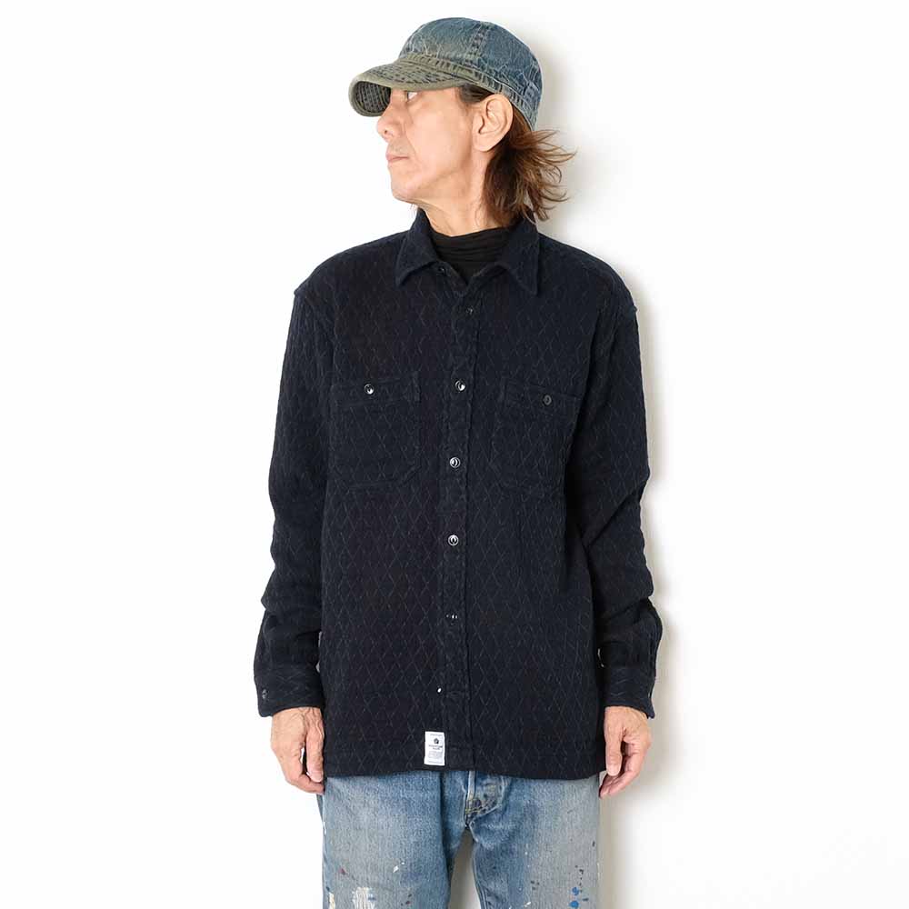 MOMOTARO JEANS - SASHIKO WORK SHIRT - MXLS1041