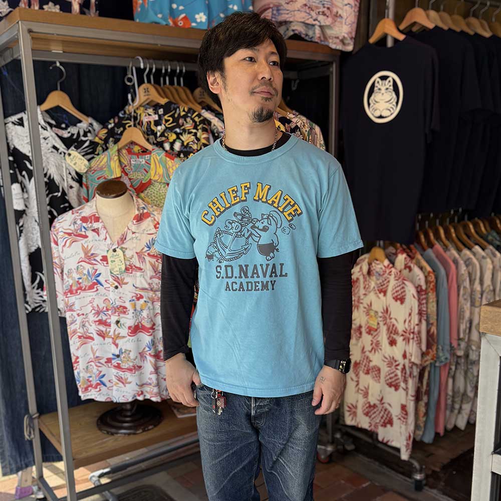 STUDIO D’ARTISAN - USA COTTON T-SHIRT - CHIEF MATE - 8182A