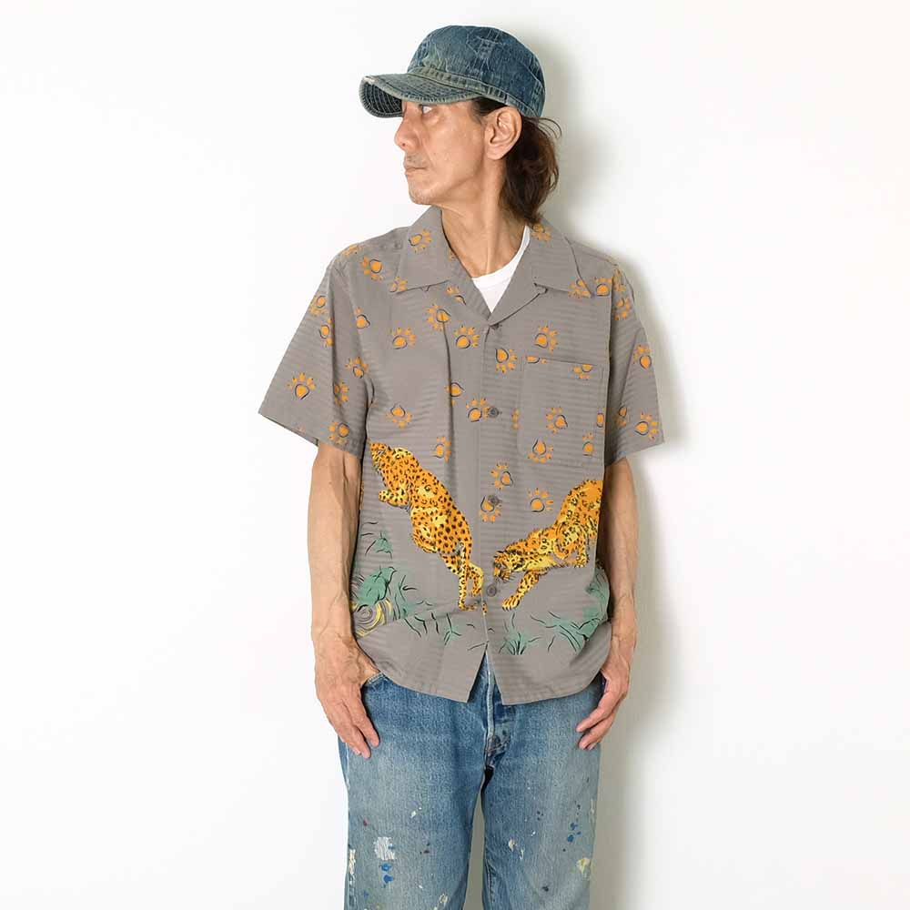 STAR OF HOLLYWOOD - DOBBY COTTON OPEN SHIRT - LEOPARD - SH39720