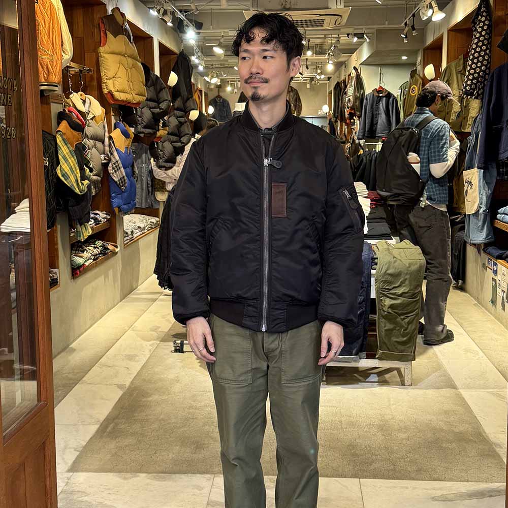 BUZZ RICKSON'S - WILLIAM GIBSON COLLECTION Type BLACK MA-1 LONG MODEL - ALBERT TURNER & CO., INC. MODEL - BR15772