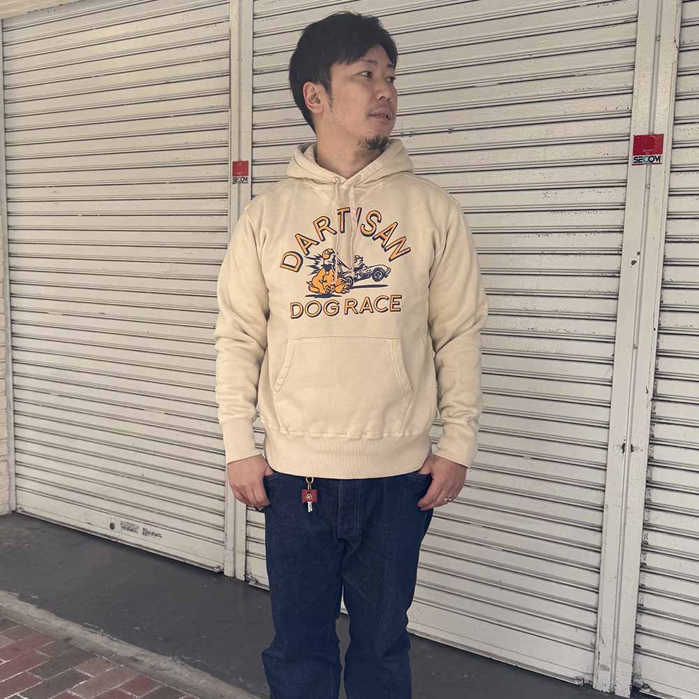 STUDIO D’ARTISAN - PRINT HOODIE - DOG RACE - 8194B