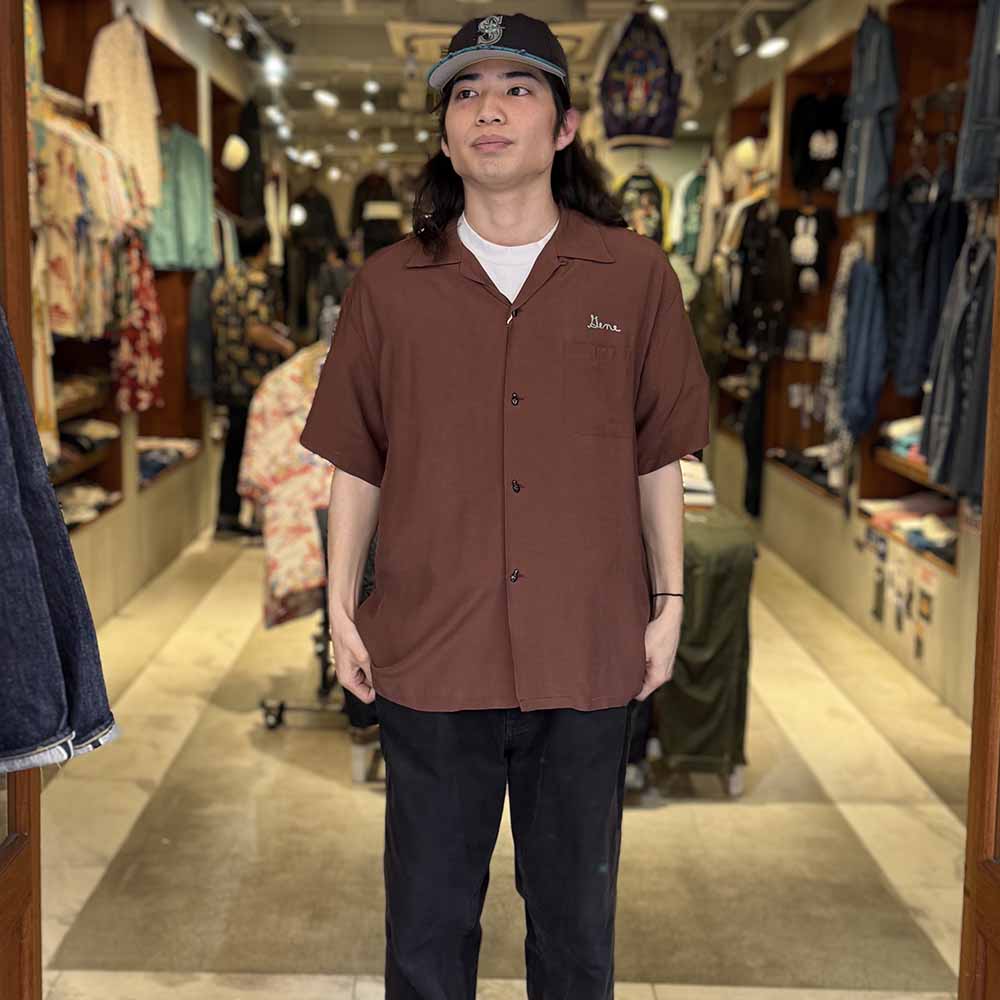 STYLE EYES - PLAIN WEAVE RAYON BOWLING S/S SHIRT - I.FA - SE39457