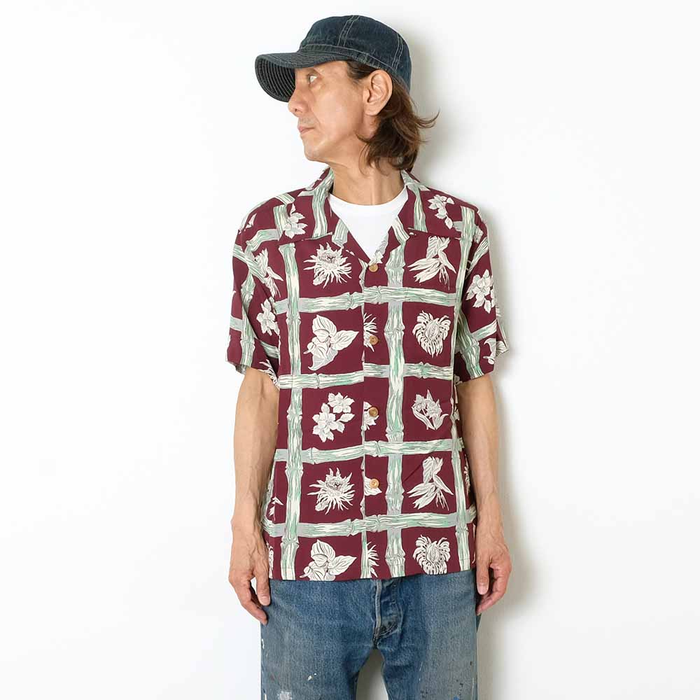 SUN SURF - RAYON HAWAIIAN SHIRT - ISLAND PLANTS - SS39419