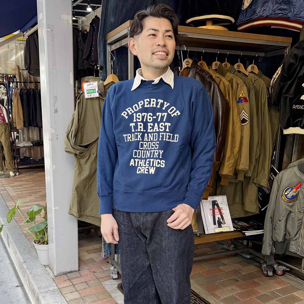 BARNS - Vintage Like Print Sweatshirt - ATHLETICS CREW - BR-25455