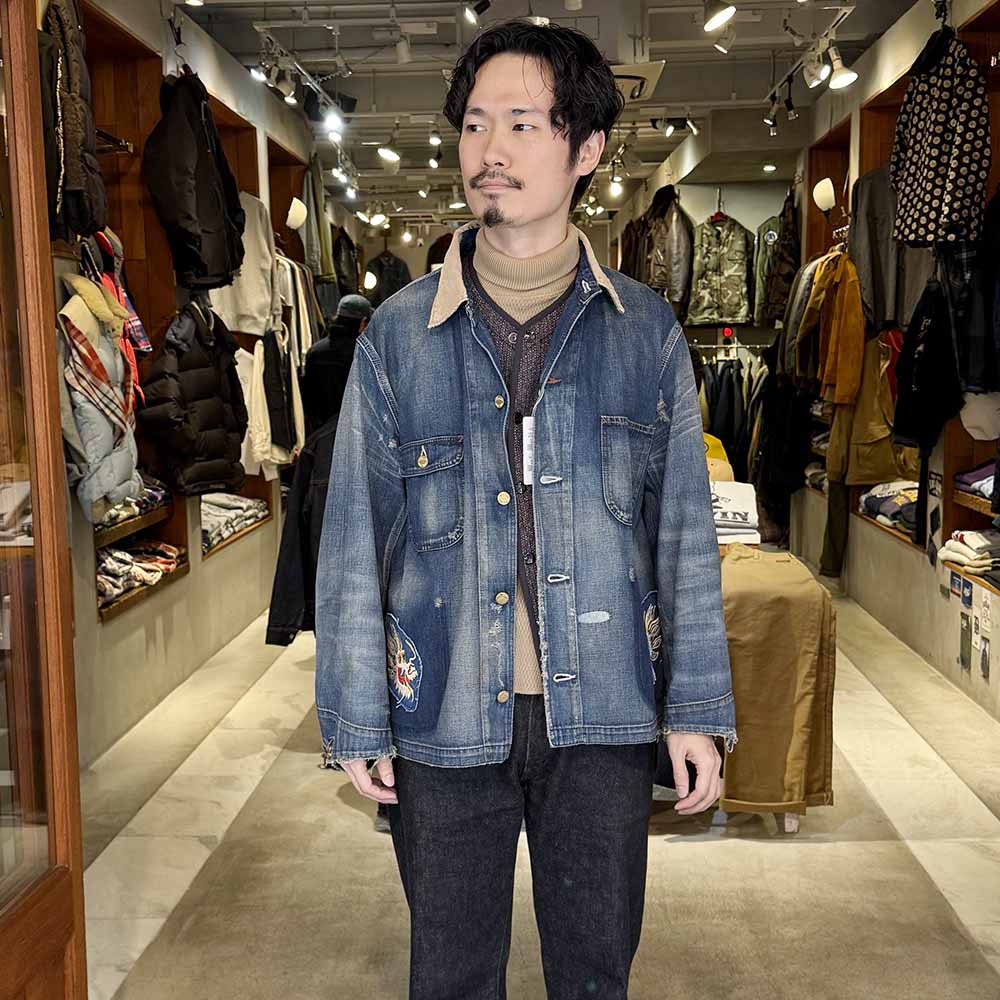 HOLLYWOOD RANCH MARKET - Light Denim Attachment remake Short Coverall - 1018003