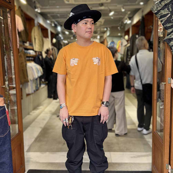 TAILOR TOYO - S/S SUKA T-SHIRT - EMBROIDERED - TIGER - TT79743