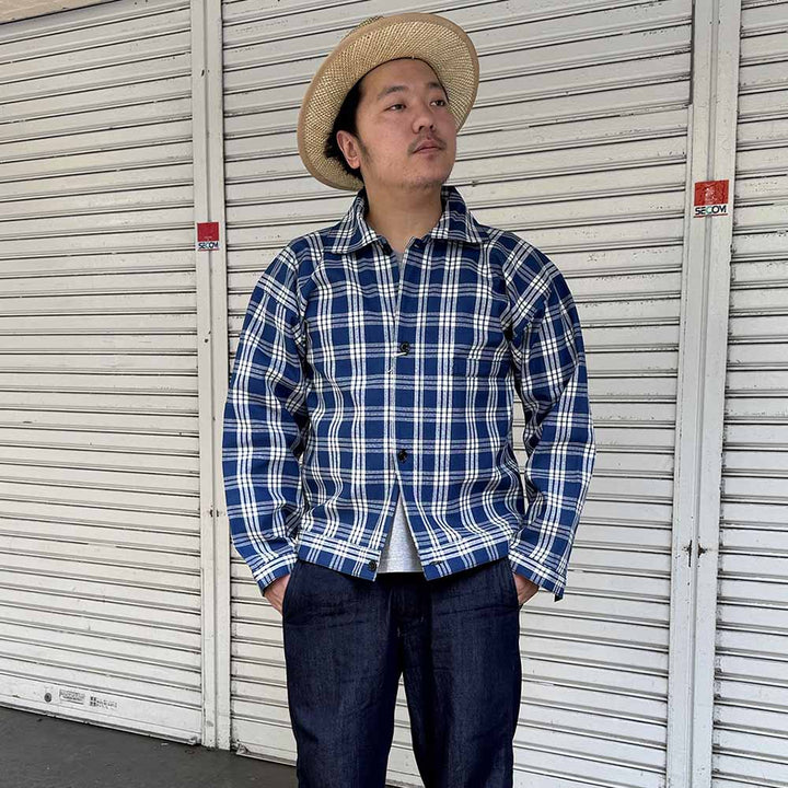 WAREHOUSE - 1900’S WHITE CHECK BLOUSE - 2231-1900-CK