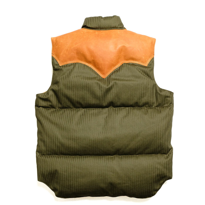 WAREHOUSE × Rocky Mountain Featherbed - HBT DOWN VEST - 2236RM-25