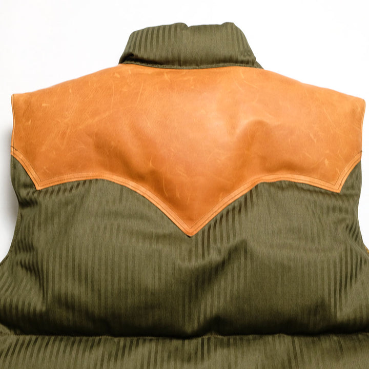WAREHOUSE × Rocky Mountain Featherbed - HBT DOWN VEST - 2236RM-25