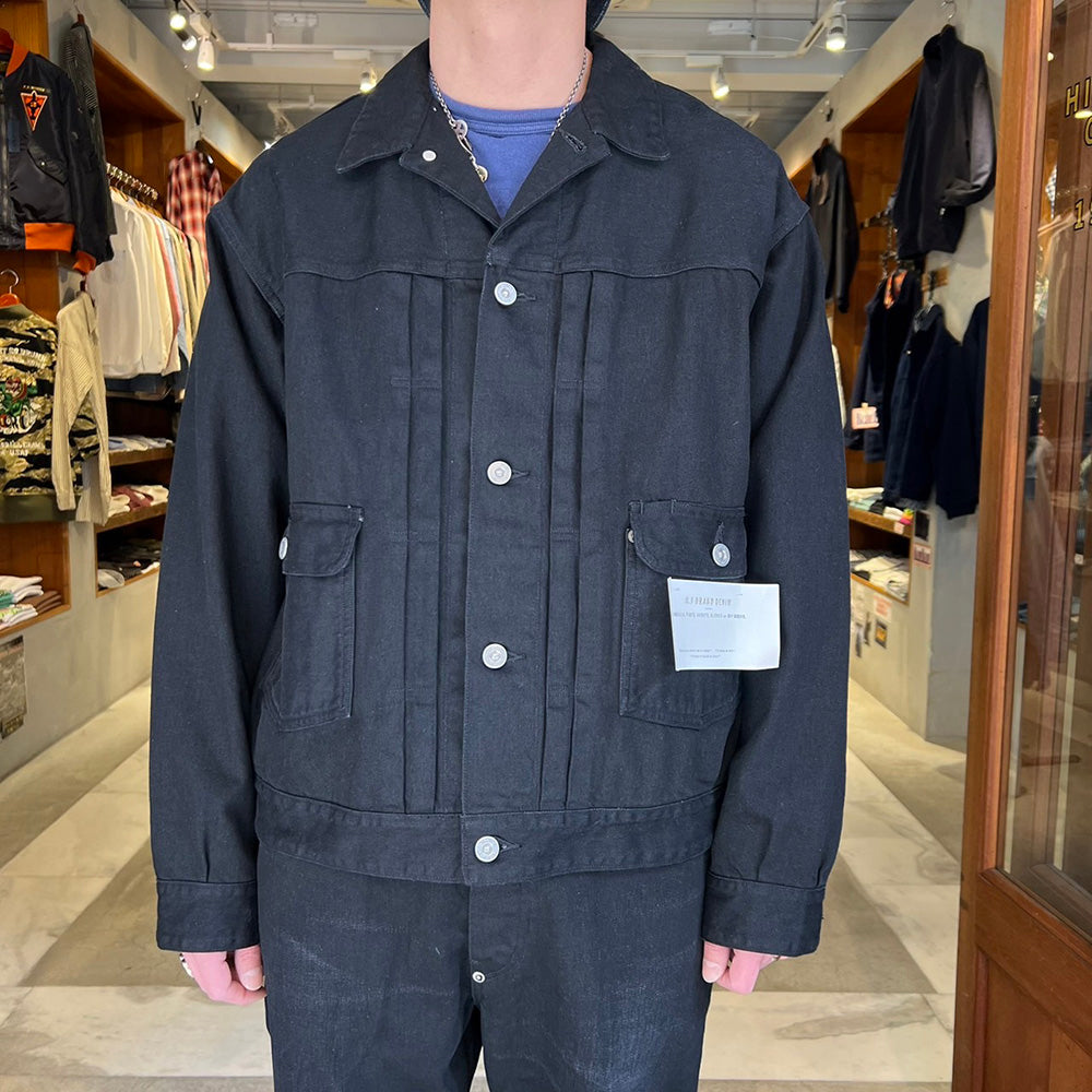 OLD JOE BRAND - LOWER FLAP POCKET JEAN JACKET - FADE BLACK - 241OJ-JK05