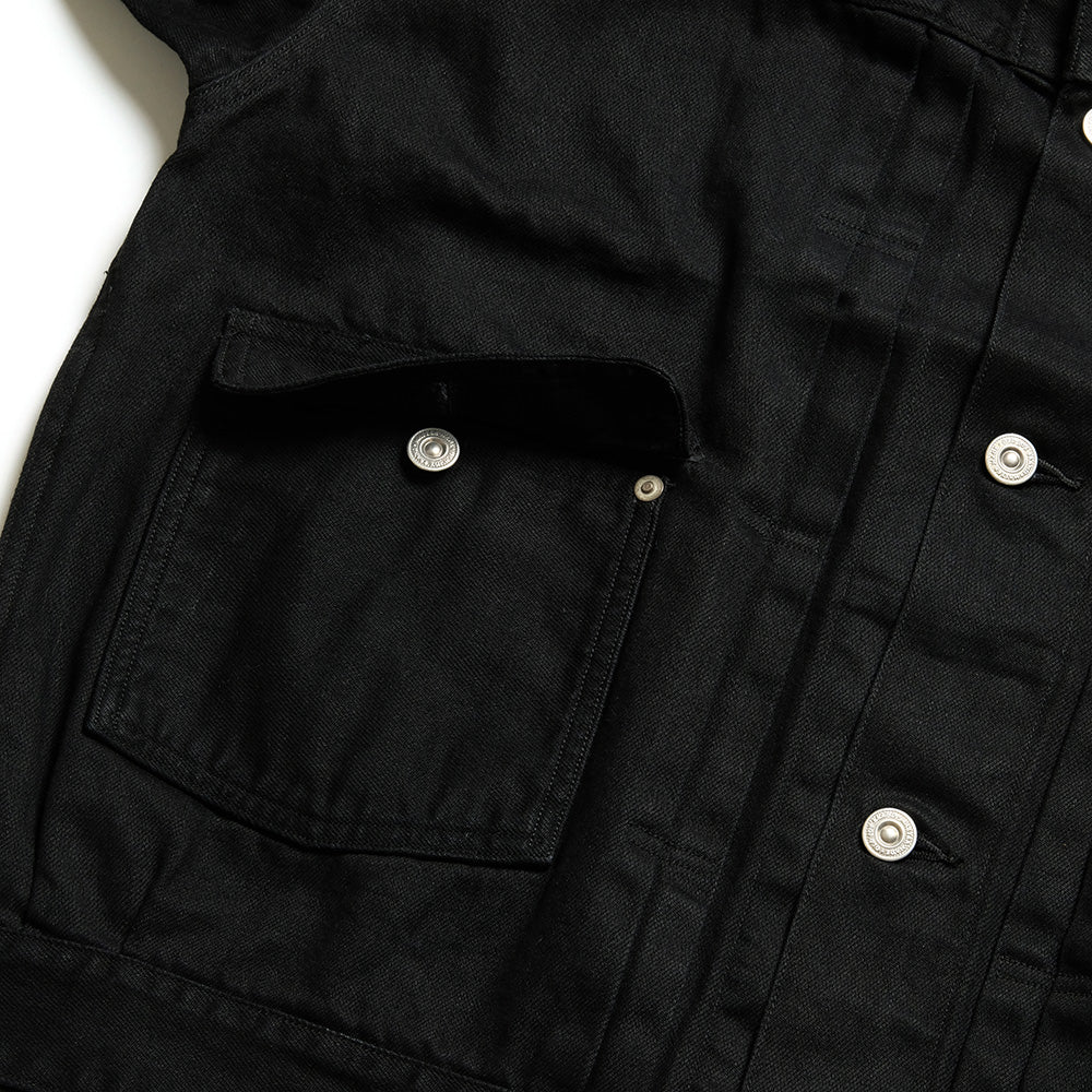 OLD JOE BRAND - LOWER FLAP POCKET JEAN JACKET - FADE BLACK - 241OJ-JK05