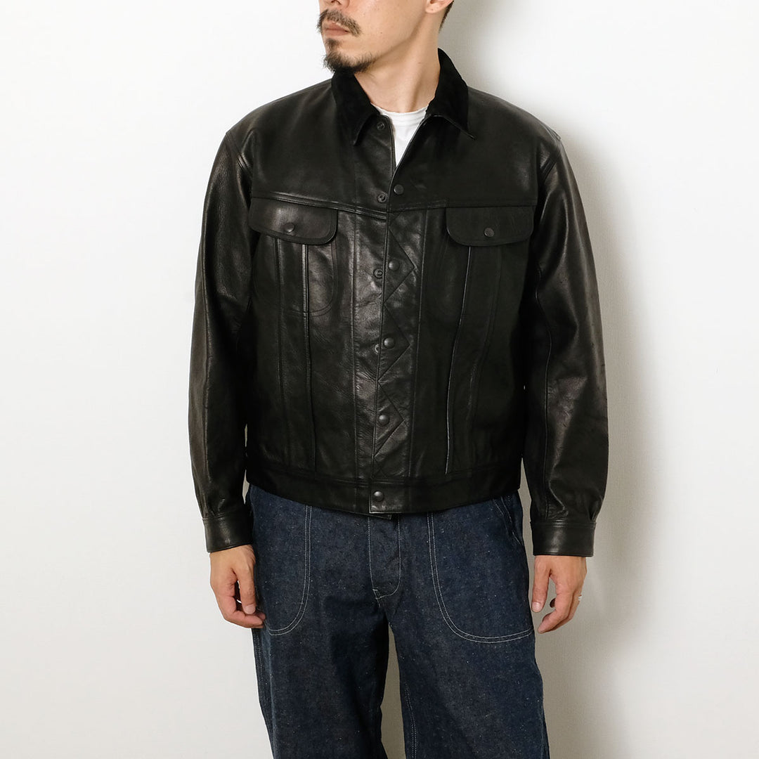 OLD JOE BRAND - PATINA HORSE-HIDE ROPER JACKET - 261OJ-JK17