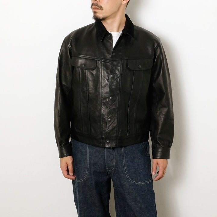 OLD JOE BRAND - PATINA HORSE-HIDE ROPER JACKET - 261OJ-JK17