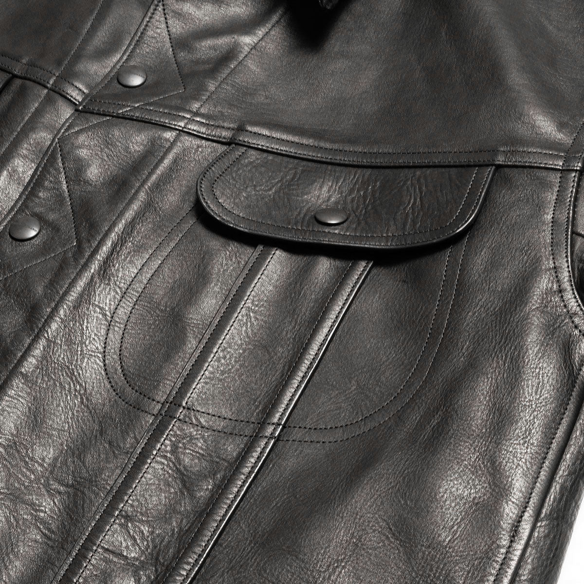 OLD JOE BRAND - PATINA HORSE-HIDE ROPER JACKET - 261OJ-JK17