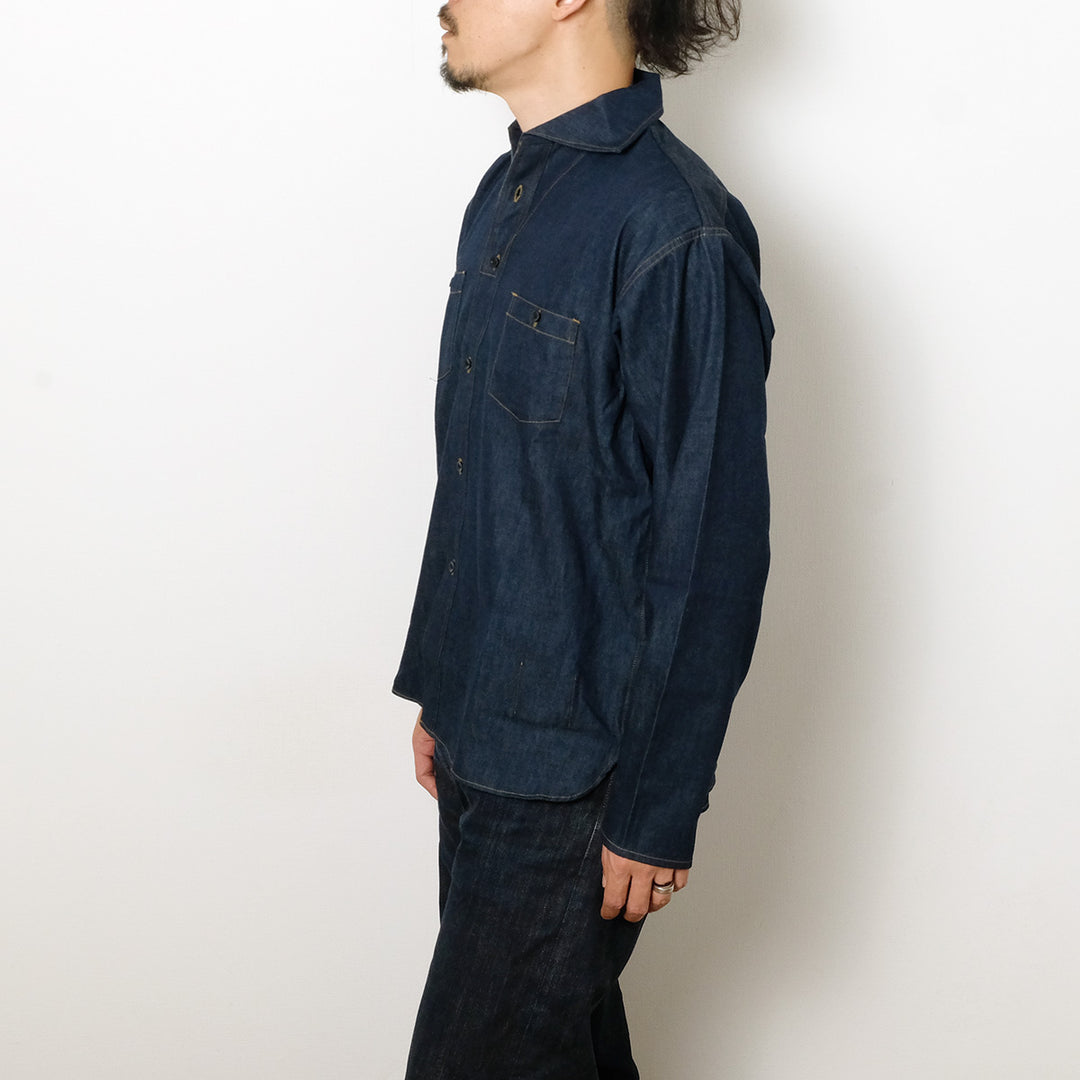 OLD JOE BRAND - CAMP COLLAR MARINE SHIRTS - Long-Sleeve - Indigo - 261OJ-SH05
