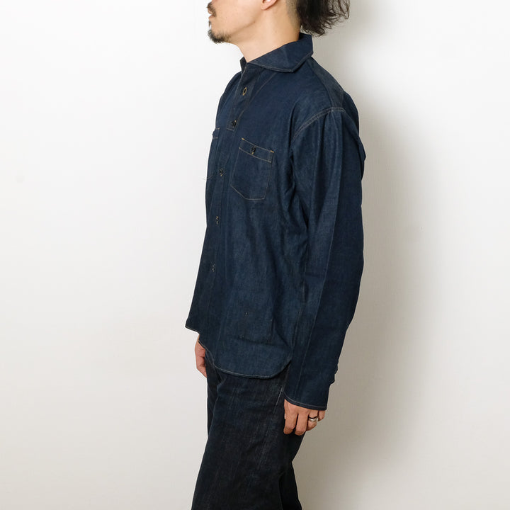 OLD JOE BRAND - CAMP COLLAR MARINE SHIRTS - Long-Sleeve - Indigo - 261OJ-SH05