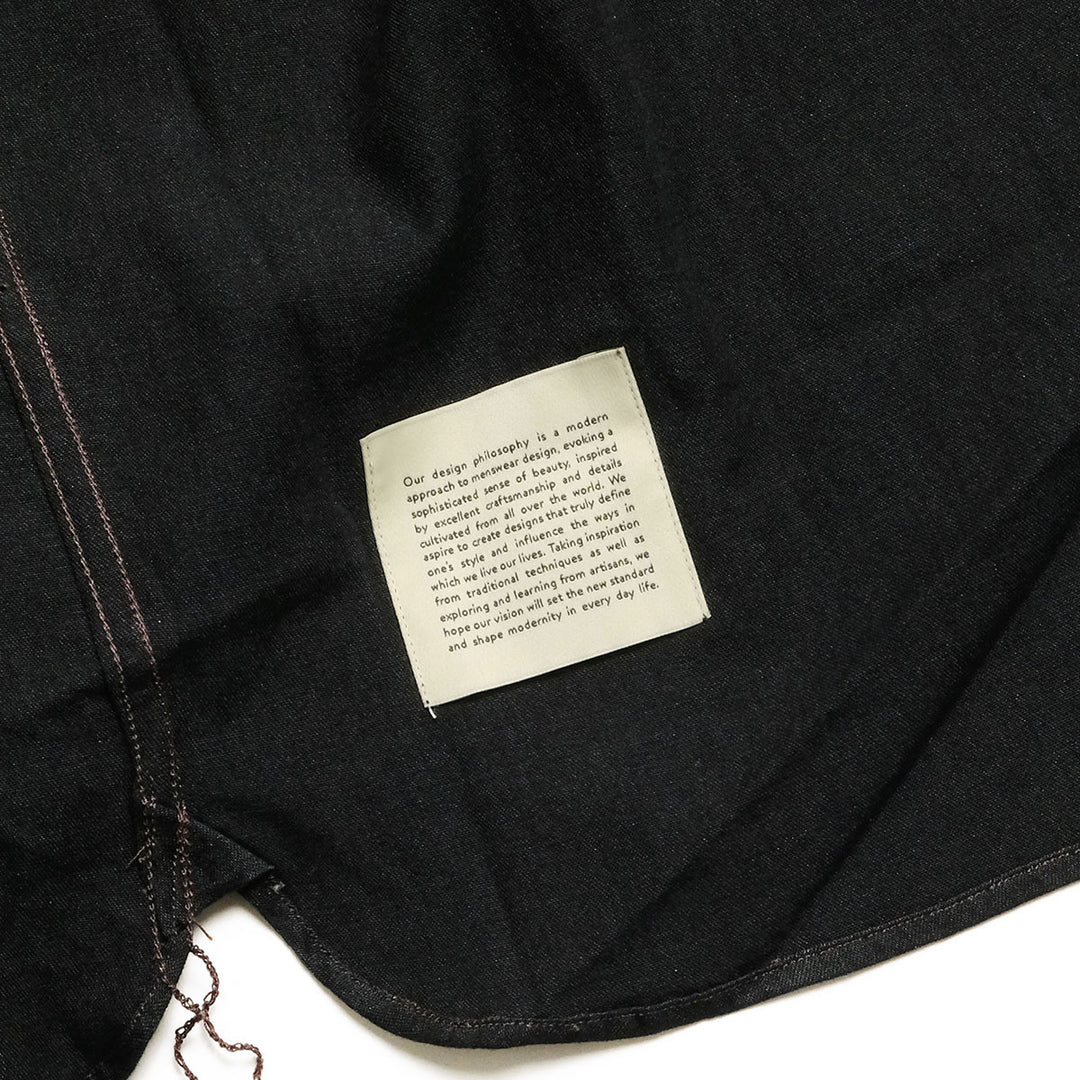 OLD JOE BRAND - CAMP COLLAR MARINE SHIRTS - Long-Sleeve - Black - 261OJ-SH05