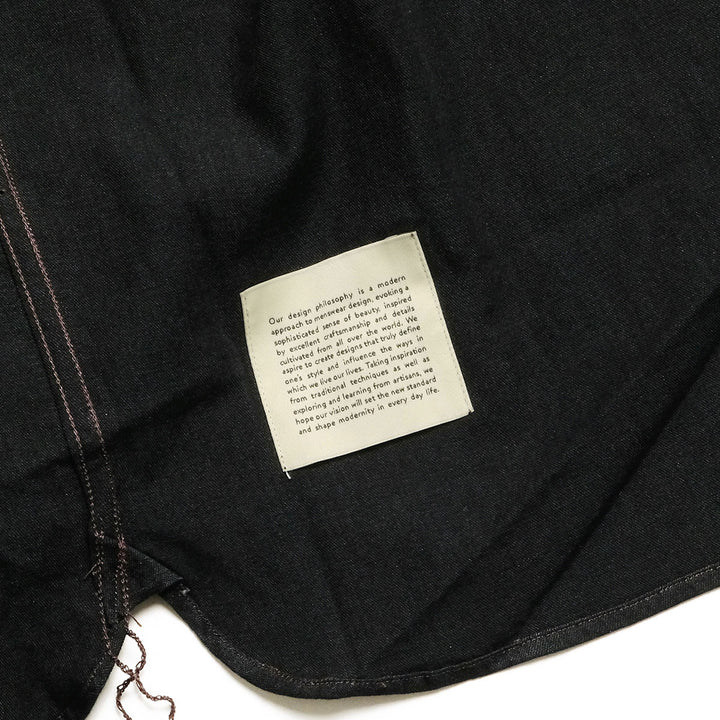OLD JOE BRAND - CAMP COLLAR MARINE SHIRTS - Long-Sleeve - Black - 261OJ-SH05