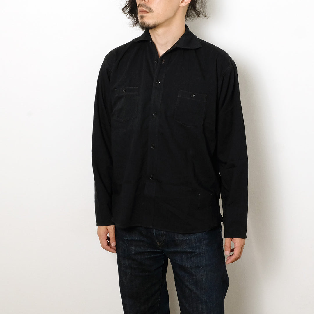 OLD JOE BRAND - CAMP COLLAR MARINE SHIRTS - Long-Sleeve - Black - 261OJ-SH05
