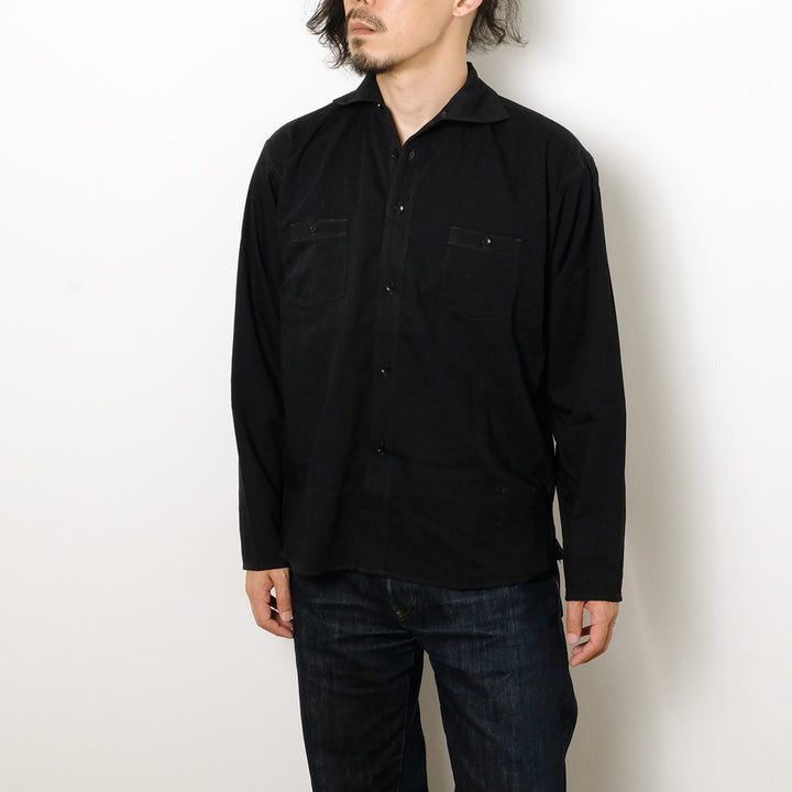 OLD JOE BRAND - CAMP COLLAR MARINE SHIRTS - Long-Sleeve - Black - 261OJ-SH05